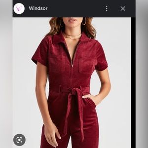Windsor Red jumpsuit, worn once in size Small